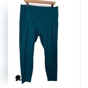 Fengbay Pocketed Teal High-Waisted Leggings Size 3xl